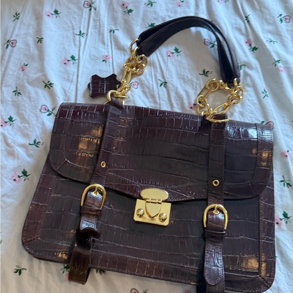 Bloomingdale’s Crocodile-Embossed Handbag